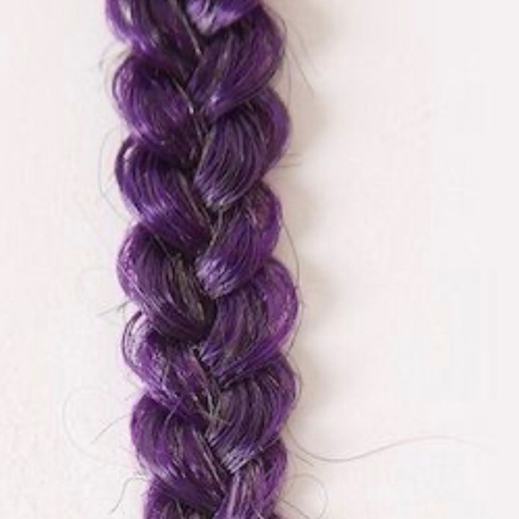 Pop by Hairdo 20” Purple Hair Extension Metallic Clip In Braid Extension Gift - Picture 4 of 12